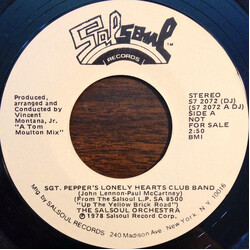 The Salsoul Orchestra Sgt. Pepper's Lonely Hearts Club Band USED VINYL 7INCH 45 RPM PROMO STYRENE STEREO