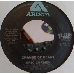Eric Carmen Change Of Heart / Hey Deanie USED VINYL 7INCH 45 RPM