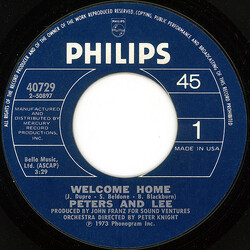 Peters & Lee Welcome Home USED VINYL 7INCH 45 RPM SINGLE