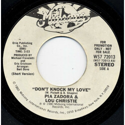 Pia Zadora / Lou Christie Don't Knock My Love USED VINYL 7INCH 45 RPM SINGLE PROMO