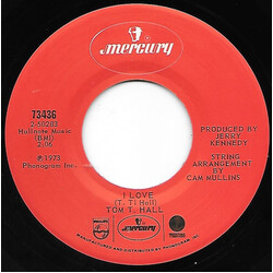 Tom T. Hall I Love / Back When We Were Young USED VINYL 7INCH 45 RPM SINGLE