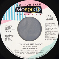 Wolf & Wolf Talk Of The Town USED VINYL 7INCH 45 RPM PROMO