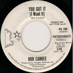 Bob Candee You Got It (I Want It) USED VINYL 7INCH 45 RPM PROMO