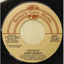 Bobby Womack Secrets USED VINYL 7INCH 45 RPM SINGLE PROMO STEREO MONO