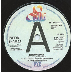 Evelyn Thomas Doomsday USED VINYL 7INCH 45 RPM SINGLE PROMO