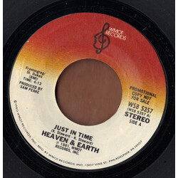 Heaven And Earth (2) Just In Time USED VINYL 7INCH 45 RPM PROMO REISSUE STYRENE STEREO