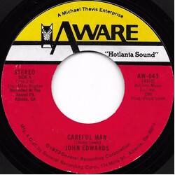 John Edwards (3) Careful Man / Claim Jumpin' USED VINYL 7INCH 45 RPM SINGLE STYRENE STEREO