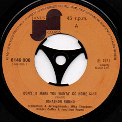 Jonathon Round Don't It Make You Wanta' Go Home USED VINYL 7INCH 45 RPM SINGLE
