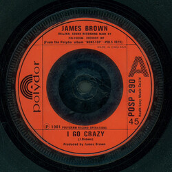 James Brown I Go Crazy / World Cycle Inc. USED VINYL 7INCH 45 RPM