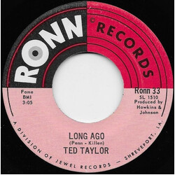 Ted Taylor Long Ago / I'm Gonna Send You Back To Oklahoma USED VINYL 7INCH 45 RPM SINGLE