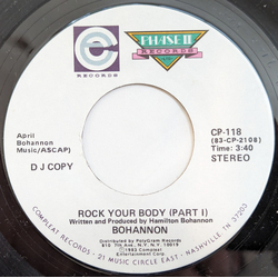 Hamilton Bohannon Rock Your Body USED VINYL 7INCH 45 RPM PROMO