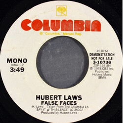 Hubert Laws False Faces USED VINYL 7INCH 45 RPM SINGLE PROMO STYRENE STEREO MONO