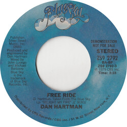 Dan Hartman Free Ride USED VINYL 7INCH 45 RPM PROMO STEREO