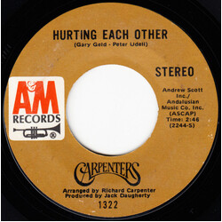 Carpenters Hurting Each Other USED VINYL 7INCH 45 RPM SINGLE STYRENE
