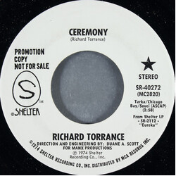 Richard Torrance Ceremony USED VINYL 7INCH 45 RPM PROMO STEREO MONO
