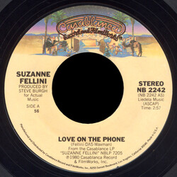 Suzanne Fellini Love On The Phone USED VINYL 7INCH 45 RPM SINGLE STEREO