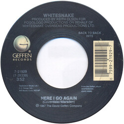 Whitesnake Here I Go Again / Is This Love USED VINYL 7INCH 45 RPM REISSUE