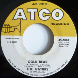 The Gaturs Cold Bear / The Booger Man USED VINYL 7INCH 45 RPM SINGLE