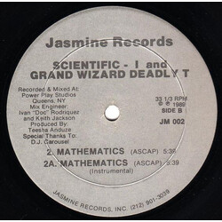 Scientific-I / Grand Wizard Deadly T You Need Love / Mathematics USED VINYL 12INCH 33 S RPM
