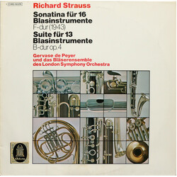 Richard Strauss Sonatina Für 16 Blasinstrumente F-Dur (1943), Suite Für 13 Blasinstrumente B-dur Op.4 Vinyl LP USED