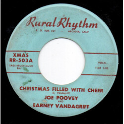 Joe Poovey / Earney Vandagriff Christmas Filled With Cheer / Santa's Helper USED VINYL 7INCH 45 RPM SINGLE