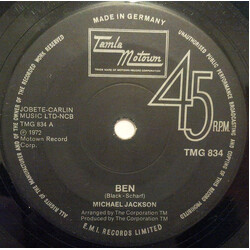 Michael Jackson Ben USED VINYL 7INCH 45 RPM SINGLE