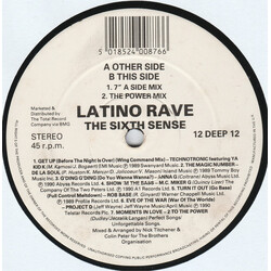 Latino Rave The Sixth Sense USED VINYL 12INCH 45 RPM STEREO