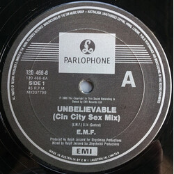 EMF Unbelievable USED VINYL 12INCH 45 RPM