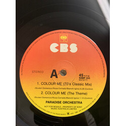 Paradise Orchestra Colour Me USED VINYL 12INCH 45 RPM PROMO