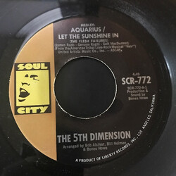 The Fifth Dimension Medley: Aquarius / Let The Sunshine In (The Flesh Failures) / Don'tcha Hear Me Callin' To Ya USED VINYL 7INCH 45 RPM SINGLE MONO