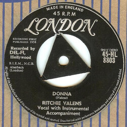 Ritchie Valens Donna USED VINYL 7INCH SINGLE 45 RPM