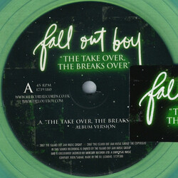 Fall Out Boy The Take Over, The Breaks Over USED VINYL 7INCH 45 RPM