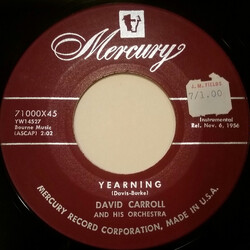 David Carroll & His Orchestra Armen's Theme USED VINYL 7INCH 45 RPM SINGLE MONO