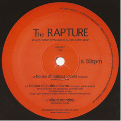 The Rapture House Of Jealous Lovers USED VINYL 12INCH 33 S RPM