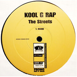 Kool G Rap The Streets USED VINYL 12INCH 33 S RPM PROMO