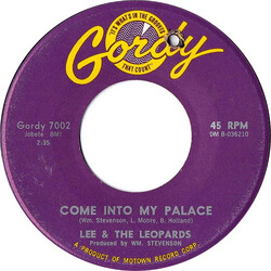 Lee & The Leopards Come Into My Palace USED VINYL 7INCH 45 RPM