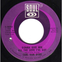 Earl Van Dyke Gonna Give Her All The Love I've Got / Runaway Child, Running Wild USED VINYL 7INCH SINGLE 45 RPM