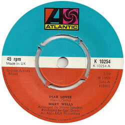 Mary Wells Dear Lover / Can't You See (You're Losing Me) USED VINYL 7INCH SINGLE 45 RPM REISSUE