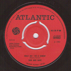 Sam & Dave Hold On! I'm A Comin' USED VINYL 7INCH 45 RPM SINGLE