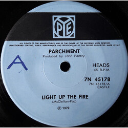 Parchment Light Up The Fire USED VINYL 7INCH 45 RPM SINGLE