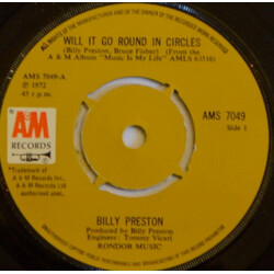 Billy Preston Will It Go Round In Circles USED VINYL 7INCH 45 RPM
