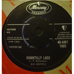Big Bopper Chantilly Lace USED VINYL 7INCH 45 RPM SINGLE