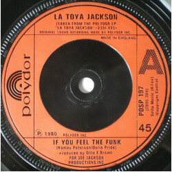 La Toya Jackson If You Feel The Funk USED VINYL 7INCH SINGLE 45 RPM