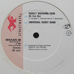 The Universal Robot Band Barely Breaking Even USED VINYL 12INCH 45 RPM