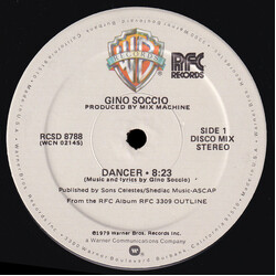 Gino Soccio Dancer USED VINYL 12INCH 33 S RPM