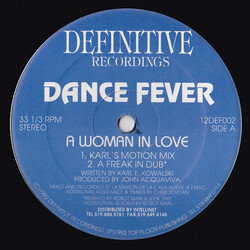 Dance Fever A Woman In Love USED VINYL 12INCH 33 S RPM