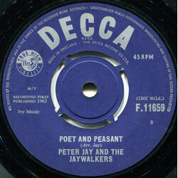 Peter Jay And The Jaywalkers Poet And Peasant USED VINYL 7INCH 45 RPM