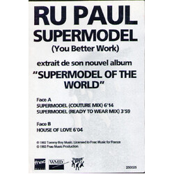 RuPaul Supermodel (You Better Work) USED VINYL 12INCH 33 S RPM