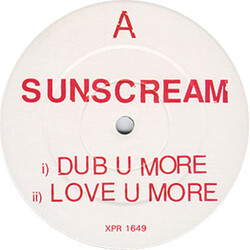 Sunscreem Love U More USED VINYL 12INCH PROMO