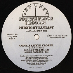 Midnight Fantasy Come A Little Closer USED VINYL 12INCH 33 S RPM